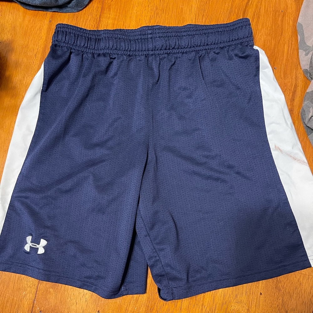 Under Armour workout shorts. No pockets